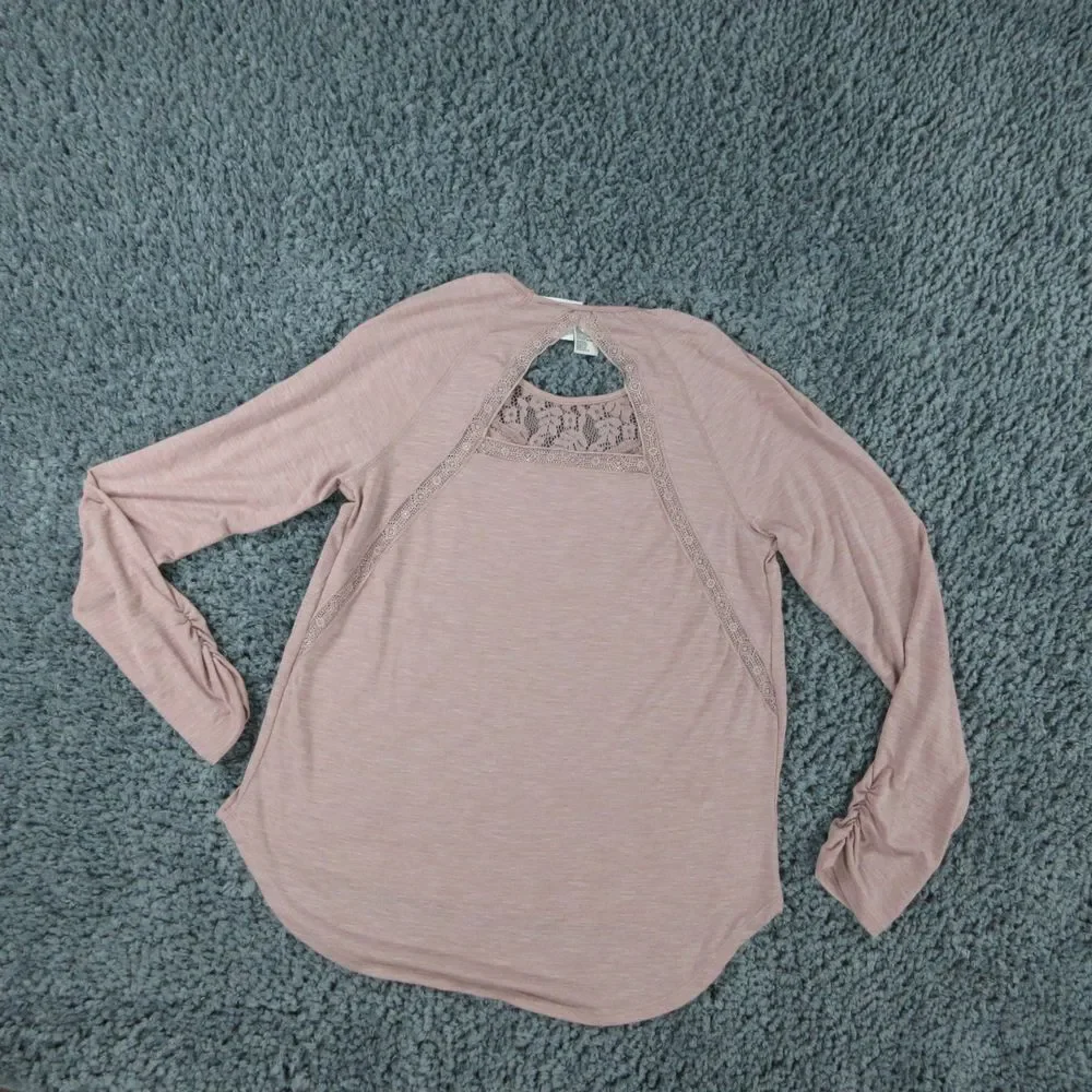 American Rag Cie Shirt Womens Extra Large Mauve Long Sleeve Pullover NWT